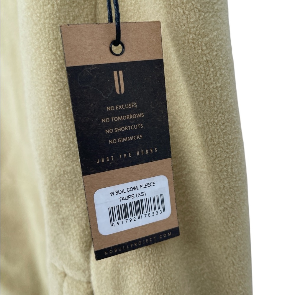 NoBull Sweatshirt Womens XS Tan Sleeveless Pullover Training Gym Crossfit - Picture 4 of 4